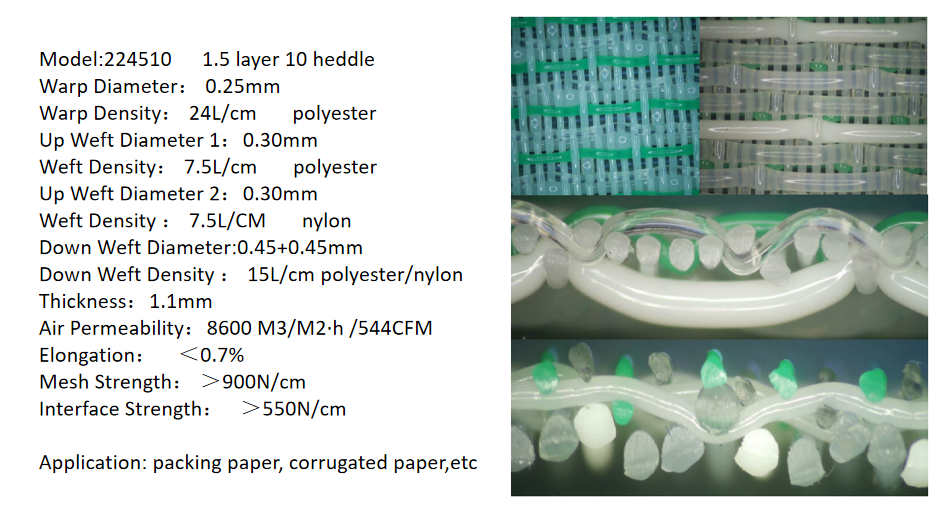 1.5 layer forming fabric