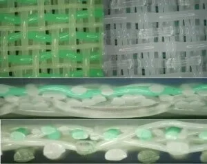 2.5 layer forming fabric weaving structure detail